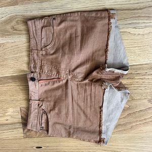Brown denim shorts - like new!